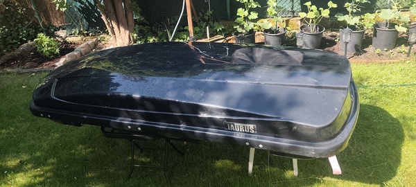 Elbląg Sprzedam Box Boks Kufer bagażnik dachowy na dach TAURUS XTREME 195x78x34cm 400L, w komplecie trzy klucze oraz