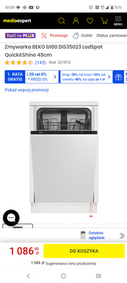Elbląg Zmywarka Beko 45cm używana 3lata