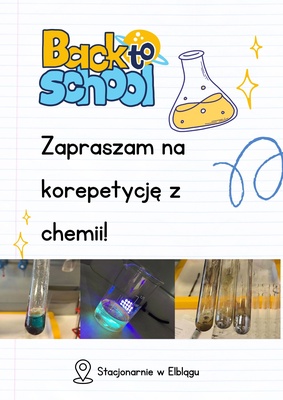 Elbląg 🌟 Dzień dobry! Cześć! Zapraszam na korepetycje z chemii! 🌟Jestem absolwentką z 2023 roku