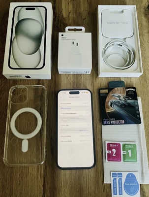 Elbląg Witam Mam do sprzedania Używany telefon iPhone 15 z wbudowaną pamięcią 128GB. Bateria w stanie bardzo dobrym