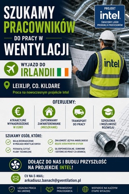 Elbląg 🌍 Praca w Irlandii dla monterów wentylacji 💼