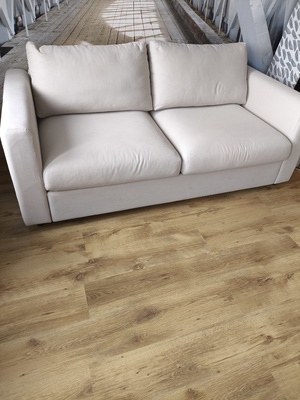 Elbląg Sprzedam używaną VIMLE Sofa 2-osobowa, rozkładana, Hallarp beżowy kupioną w IKEA, pokrycie materaca do