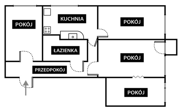Elbląg Wynajmę 4 pokojowe mieszkanie o pow.54,54m², znajdujące się w centrum Elbląga, w bloku naprzeciwko budynku