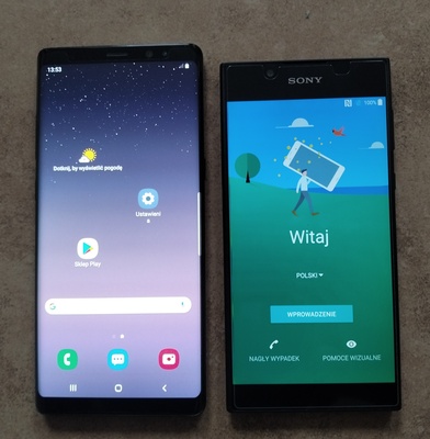 Elbląg Smartfon sprawny i zadbany, polecam. .. 
Samsung Note 8 N950F * 300zł. 
Sony Xperia  L-1/G-3311* 250zł.
