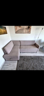 Elbląg Sprzedam narożnik. Rozkładamy, z pojemnikiem na pościel. Stan Bdb, mało używanyZakupiony w dużym salonie