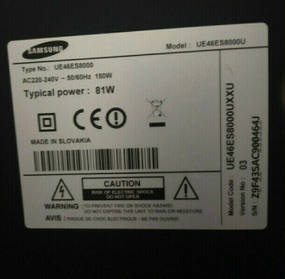 Elbląg Sprzedam telewizor Samsung 46cali typ UE46ES8000.Telewizor jest sprawny, zadbany, bez uszkodzeń, zarysowań.