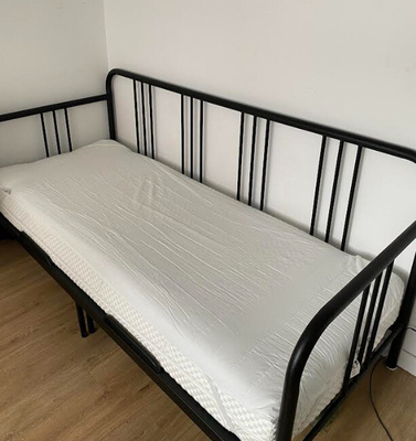Elbląg Łóżko FYRESDAL 80x200cm czarne IKEA