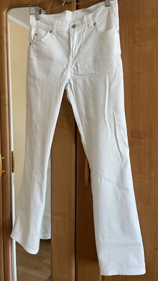 Elbląg Sprzedam białe długie spodnie firmy Flash, rozmiar 36N