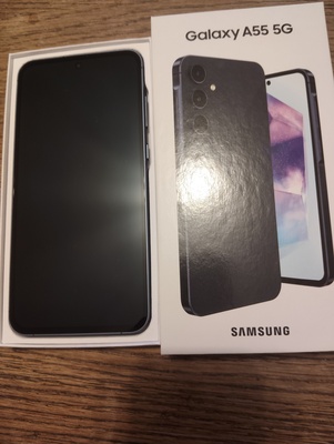 Elbląg Sprzedam telefon Samsung A55 5G 8Gb/256Gb czarny w idealnym stanie jak nowy w oryginalnym opakowaniu