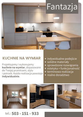 Elbląg Meble kuchenne na wymiar &ndash; realizacje na zamówienieProjektujemy i wykonujemy kuchnie na wymiar,