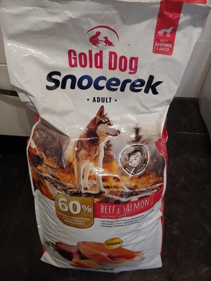 Elbląg Sprzedam karmę 1 worek 15 kg + 1/4 worka otwartego gratis. 
Karma dla Owczarka Gold Dog Snocerek Beef &