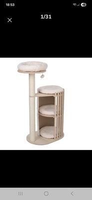 Elbląg NOWY DRAPAK drewniany dla kota
Odsprzedam za 400zł (kosztował 430zł). 
Kolor: kremowy. 
Wymiary całkowite:
