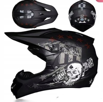 Elbląg Kask motocrossowy Full-face terenowy. Nadaje się do obwodu głowy 52cm do 55cm.