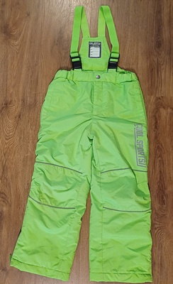Elbląg Spodnie ocieplane kombinezon rozmiar 128 na 7-8 lat stan idealny na szelkach zamki na dole nogawki