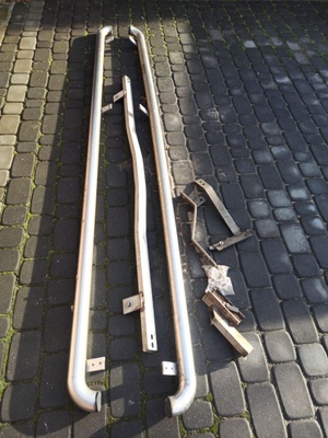 Elbląg Rury progowe do busa o długości 255cm zamontowane były w VW transporter. 
. relingi renault Trafic