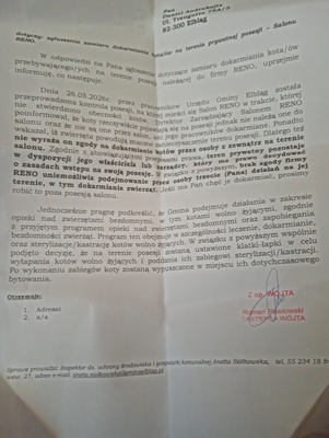 Elbląg Uwaga w Kazimierzowie jest taki salon renault na który wchodzi bezpańskie koty nie karmią ich i nie pozwalają