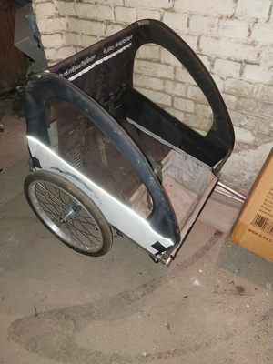 Elbląg Sprzedam przyczepkę rowerową dla dwojga dzieci stan bardzo dobry. Kompletna.