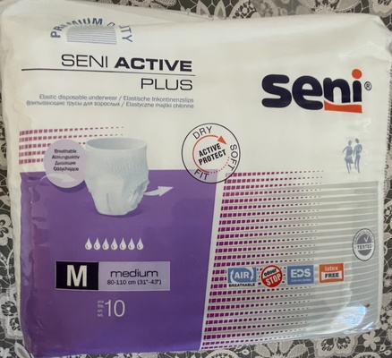 Elbląg Sprzedam:
majtki M SENI ACTIVE PLUS (dla osób 80-110)-pakowane po 10 szt-14zł
nowy wózek inwalidzki - 359