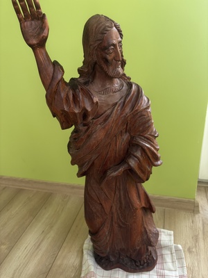 Elbląg Sprzedam drewnianą figurkę Jezusa ok. 80 cm