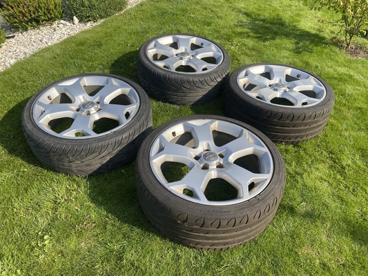 Elbląg ALUFELGI SNOWFLAKE FELGI 19 8J ET43 5X110 OPEL VECTRA C OPC SIGNUM 4SZT. Na felgach opony 235/35/19.