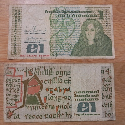 Elbląg Banknot 1 Funt Irlandia 1988 – Królowa Medb / Pismo Celtyckie
Na sprzedaż oryginalny, wycofany z obiegu
