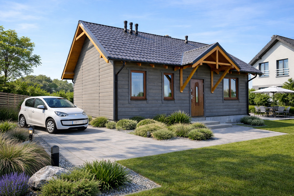 Elbląg DOM DREWNIANY JEDNORODZINNY EKONOMICZNYJesteśmy firmą zajmującą się produkcją domów drewnianych mieszkalnych