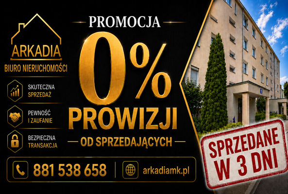 Elbląg :: Biuro nieruchomości ARKADIA ::NA SPRZEDAŻ 2-POKOJOWE MIESZKANIE W DOSKONAŁEJ LOKALIZACJI UL.