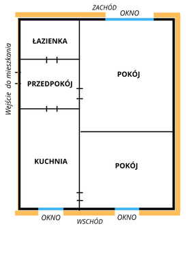 Elbląg Na sprzedaż 2 pokoje w centrum Elbląga | 2 piętro | duży potencjał | cisza i przestrzeń | bez prowizji