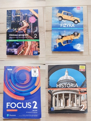 Elbląg Sprzedam podręczniki klasa 2 Liceum i technikum:
* FIZYKA (10 zł) -  zakres podstawowy WSiP
* GEOGRAFIA (25zł)
