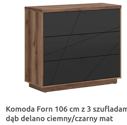 Elbląg Sprzedam komodę czarną trzy szuflady Forn nowa z w paczce
