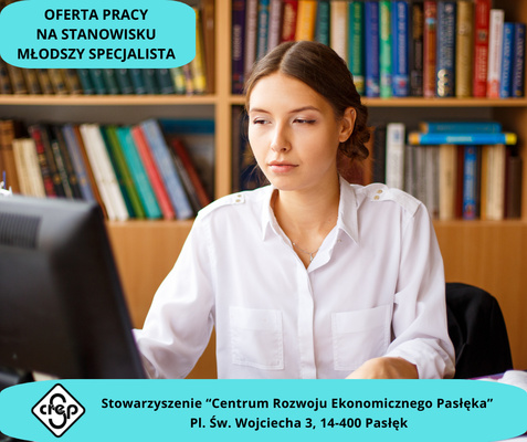 Elbląg OFERTA PRACY – MŁODSZY SPECJALISTA