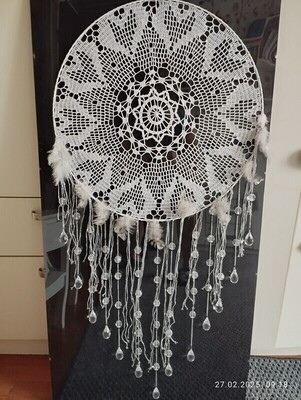 Elbląg Sprzedam łapacz snów, duży na antyramie z pleksy o wymiarach 100x50 cm. Możliwość zakupu bez pleksy. Cena do