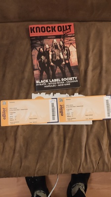 Elbląg Na sprzedaż kolekcjonerski zestaw: bilet z koncertu Sabaton oraz magazyn Knock Out Zine. Bilet jest z widocznym