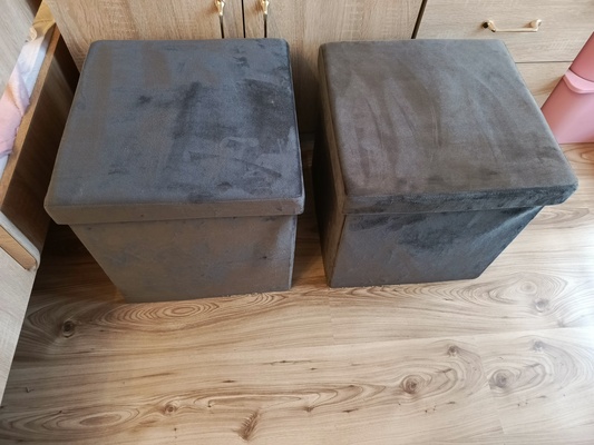 Elbląg Witam. Puffy siedzisko  2x grafit otwierane ze schowkiem 50zł 2 szt 50zł
