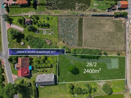Elbląg LEVEL NIERUCHOMOŚCI Działka MyślęcinWarunki Zabudowy - WZ2400 m2 NIERUCHOMOŚCI NA POZIOMIE