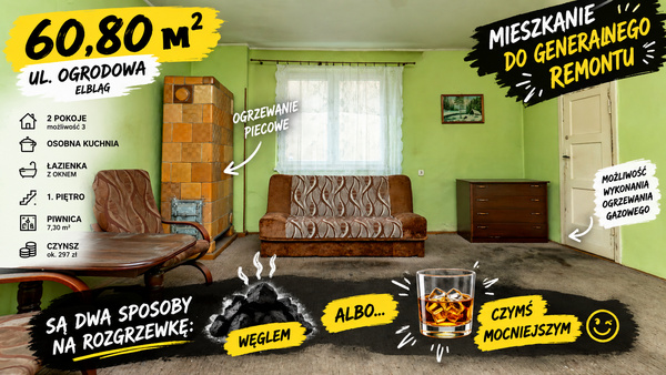Elbląg TO MY SPRZEDAJEMYNIERUCHOMOŚCI W TYM MIEŚCIEBIURO NIERUCHOMOŚCIAMERICAN HOMEFOR SALE - MIESZKANIE - OGRODOWA