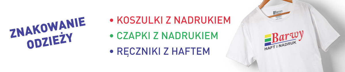 BARWY haft i nadruk