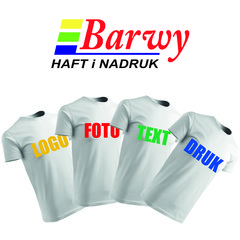 T-shirt biały z Twoim nadrukiem DTG PROMOCJA T-shirt biały z Twoim nadrukiem DTG PROMOCJA