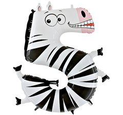 Balon Foliowy Cyfra "5" Animaloons 102 cm Balon Foliowy Cyfra "5" Animaloons 102 cm