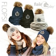 FAIR PLAY zestaw CZAPKA FLOPSI Z KOMINEM granatowy FAIR PLAY zestaw CZAPKA FLOPSI Z KOMINEM granatowy