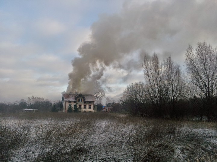 Pożar przy Nowodworskiej.