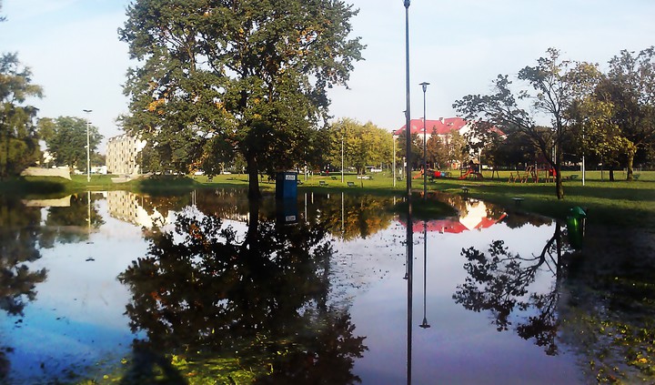 Dzień po powodzi.