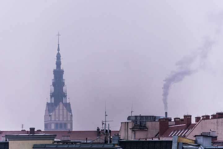 Śmiercionośna mgła o poranku.... Mój Syn chciał dzisiaj ulepić bałwana...