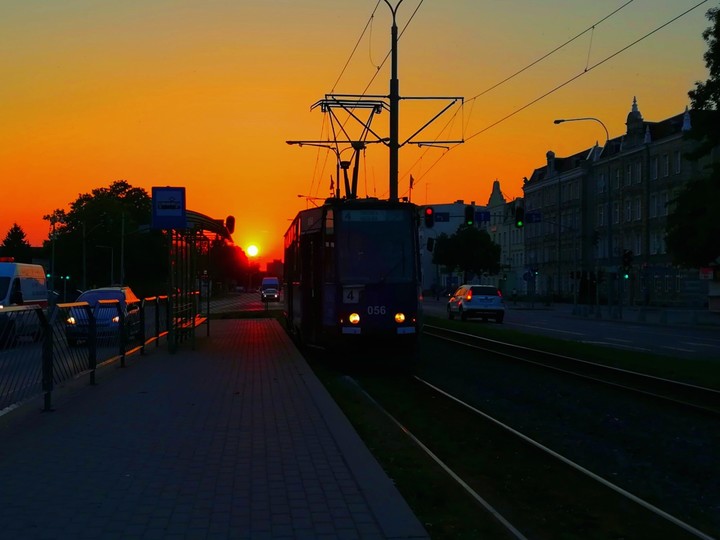 Zachód słońca jak w Miami.  (Sierpień 2018)