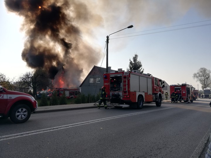 Pożar w Jegłowniku.  (Październik 2018)