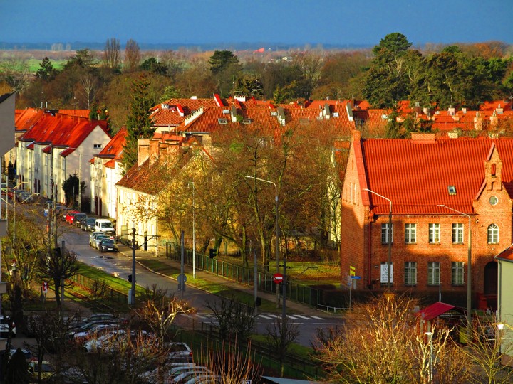 Niedzielny poranek. Elbląg ul Obrońców Pokoju 20.02