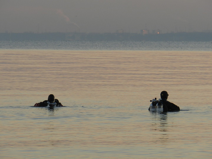 zimowe nurkowanie w Bałtyku.  (Grudzień 2012)