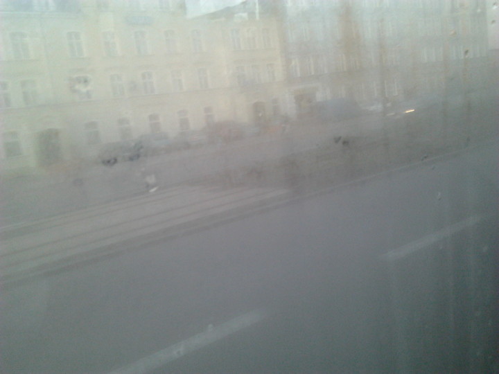 Elbląg przez okno autobusu