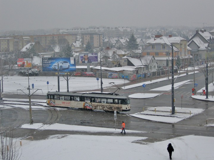 Dzien przed  Swietami Wielkanocnymi  zima sobie przypomniala o Elblagu.  (Marzec 2013)