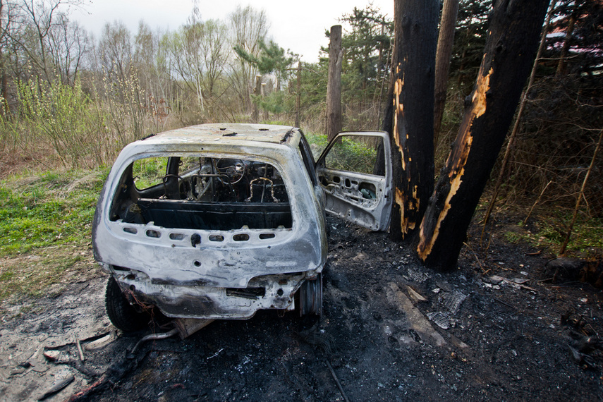 Pożar fiata na ul. Wierzbowej zdjęcie nr 238302